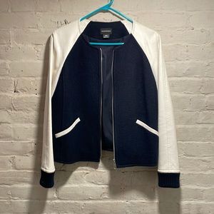 Club Monaco wool/faux leather bonnet sz M 100% wool